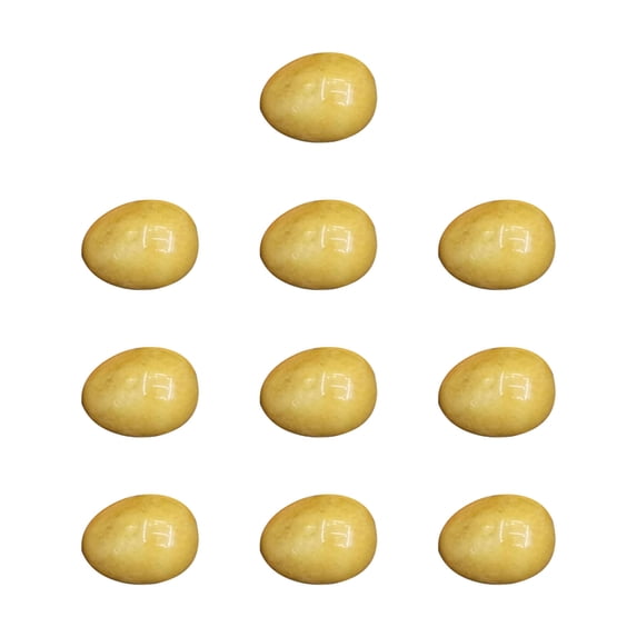 OEFNTAC Crystal Mini Easter Egg 10PC Polished Bird Egg Collection Decorative Stone Crystal Healing Gem Egg Set Spring Home Office Table Kids Birthday Display DIY Festival Party 0.79in