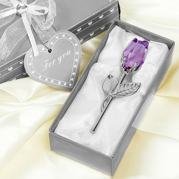 OEFNTAC Crystals Rose Crafts European Creatives Wedding Gift Valentine Gift Gift Real Preserved Rose Rose Carefully Preserved Treated Special Process Keep Color Shape Long 3.54x1.18x1.18in