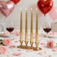 thumbnail image 1 of OEFNTAC Decorations 4PCS Electroplated Threaded Taper Candle Long Pole Dining Wedding Decor Scentless Wax Party Centerpiece Bronze Red White Silver Gold Pink 0.83x9.8in, 1 of 6