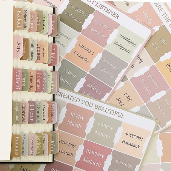 OEFNTAC Decorations Bible Guidance Tabs With Book Tabs And Blank Tabs Christmas Tree Decorations