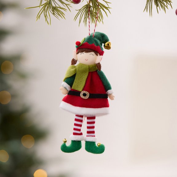 OEFNTAC Decorations Christmas Tree Pendant Plastic Decoration Festival Ambiance Hanging Ornament Versatile Window Entryway Easy Install Multi Style 6.69x3.14x0.79in