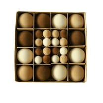 OEFNTAC Decorations Christmas Velvet Balls Ornament Set 44pcs Flocked Plastic Tree Hanging Baubles 2.4in 1.18in Easy Hang Classic Holiday Decoration Christmas Door Decorations