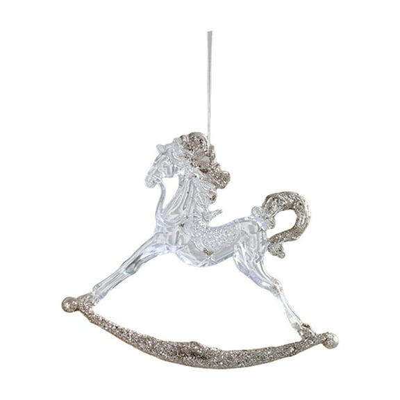 OEFNTAC Decorations Crystal Carousel Horse Pumpkin Carriage Christmas Tree Ornament Wreath Hanging Decoration Christmas Decorations