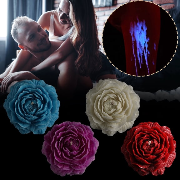 OEFNTAC Decorations Low Temperature Massage Scented Soy Wax Candle Romantic Drip Safe Play Candle Couple Spa Relaxation Bedroom Valentine's Day Gift Body-Safe Heat-Controlled Aromatherapy
