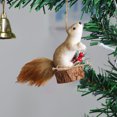 thumbnail image 1 of OEFNTAC Decorations Mini Christmas Tree Decoration Lifelike Squirrels Hanging Figurines Pine Cones Forest Ornaments Holiday Decor 5.12in Christmas Accessories, 1 of 6