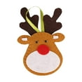 thumbnail image 1 of OEFNTAC Decorations Nonwoven Fabric Christmas Tree Ornaments 6-PC Set Hanging Decor Santa Reindeer Snowman Gift Christmas Door Decorations, 1 of 6