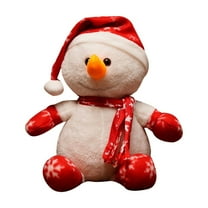 OEFNTAC Decorations Plush Christmas Elk Snowman Doll with Scarf 17.7x13.8in Soft Toy for Kids Gift and Home Holiday Decor Christmas Tree Decorations