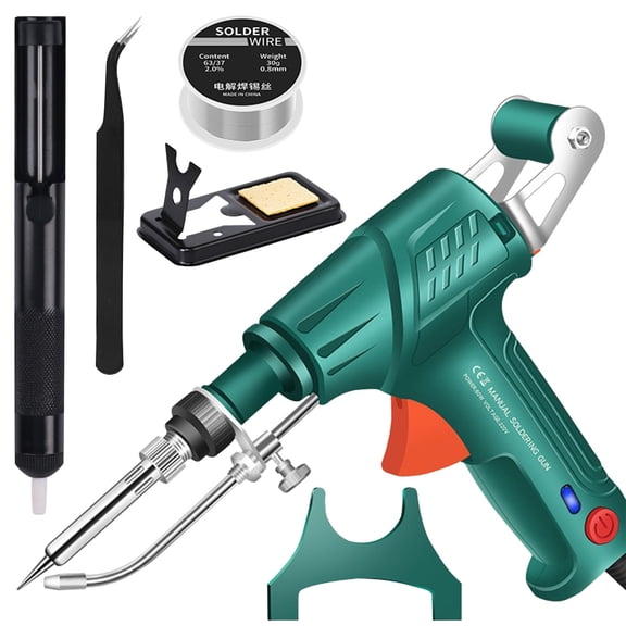 OEFNTAC Decorations Soldering Gun 110V with Light Semi-Automatic 60W Multifunctional Soldering Iron for Electronics Repair Jewelry DIY Technician Handheld Precision Tool