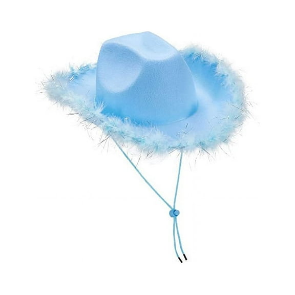 OEFNTAC Denim Feather Party Hat, 58cm One-Size Cap for Hen Party Halloween Carnival Cosplay, Lightweight Non-Woven Costume Accessory Photo Prop Halloween Party Decorations