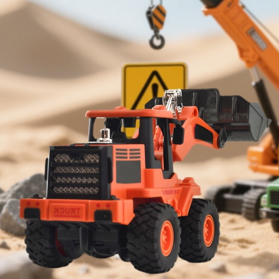 OEFNTAC Diecast Engineering Forklift Model Alloy Toy Parent-Child Simulation Excavator Dump Truck Construction Vehicle for Kids Boys Pull Back Indoor Outdoor Play Gift Sturdy Realistic