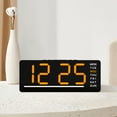 thumbnail image 1 of OEFNTAC Digital Alarm Clock LED Display Multi Function for Bedroom Office Date Temperature Calendar DST Battery Powered Plug in Brightness Adjustable Modern Simple Desk Table Snooze USB Cable, 1 of 6