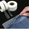 thumbnail image 1 of OEFNTAC Double Sided Fusible Fabric Tape White Black Sewing Glue Tape DIY Crafts Hem Tape No Sew Fabric Adhesive Clothing Repair Tape Iron on Hemming Tape for Jeans Pants Curtains Adjustable Length, 1 of 8