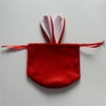 thumbnail image 1 of OEFNTAC Easter Bunny Drawstring Velvet Bag Plush Gift Bag with Cute Ears for Candy Packing Easter Decor Party Favor, 1 of 8