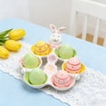thumbnail image 1 of OEFNTAC Easter Egg Tray Ceramic Holder 6.4x1.2in Multi Slot Sturdy Glossy Finish Home Holiday Table Decorative Accent Desktop Snack Dessert Storage Party Host Gift Non-Slip Display, 1 of 6
