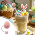 thumbnail image 1 of OEFNTAC Easter Reusable Silicone Straw Covers, Food-Grade Holiday Straw Caps Plug, Cute Spring Party Drink Accessories, Dust-Proof Decorative Straw Toppers for Kids Adults, 1 of 6