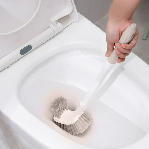 OEFNTAC Ergonomic Toilet Cleaning Brush Long Handle ABS Flexible Durable Upward Bristles Non Slip Quick Dry Space Saving Hanging 19.68x1.96in Home and Kitchen