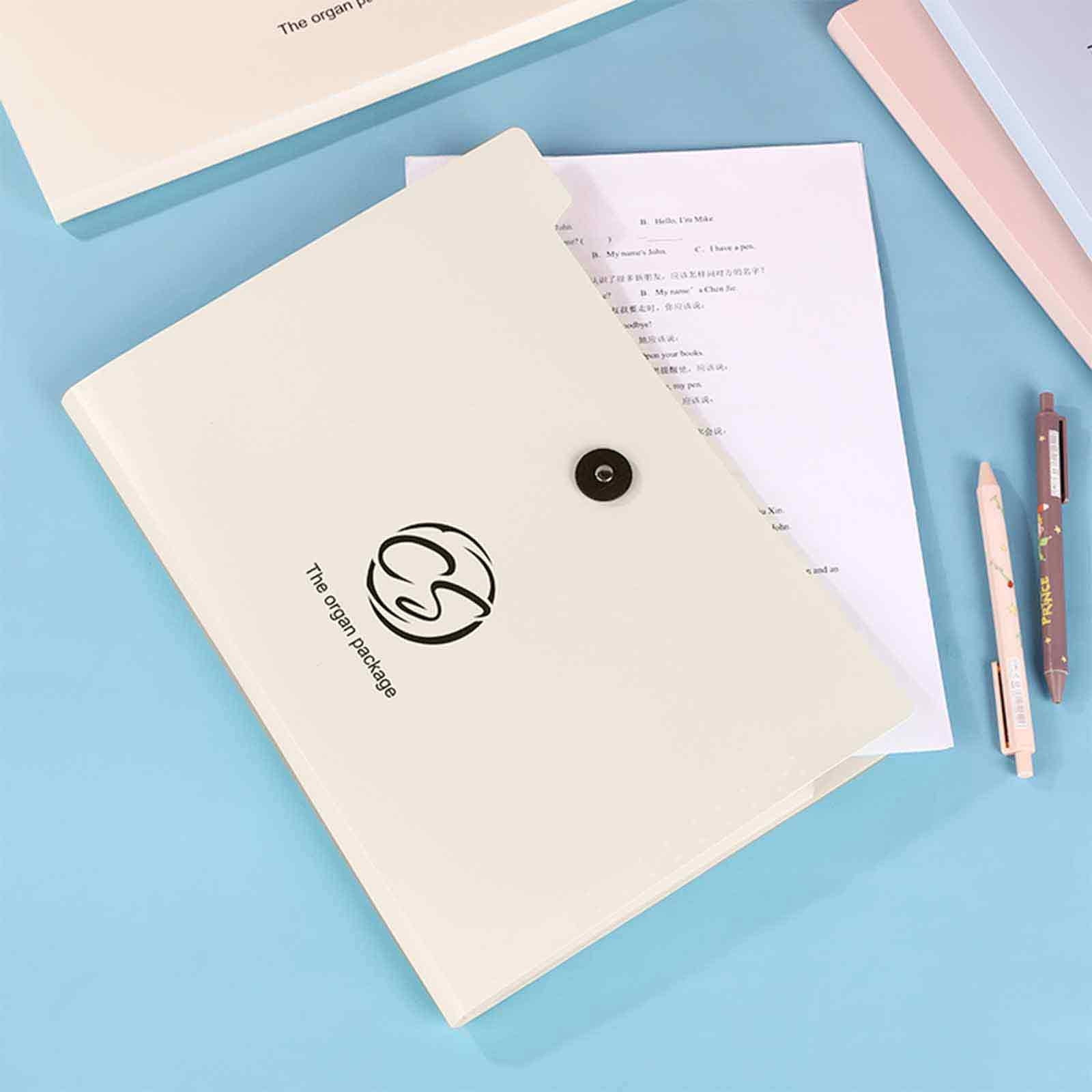 OEFNTAC File Folders Portable Thickened File Bag Plastic File Folders ...