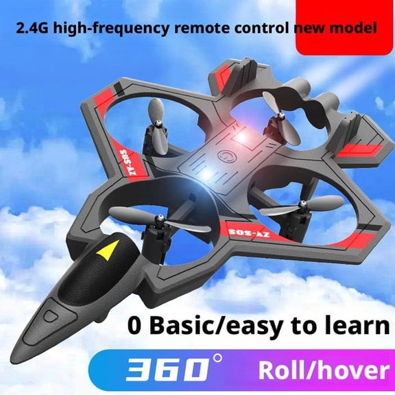 OEFNTAC Foam Remote Control Fighter Jet RC Stunt Plane with 360 LED Lights Auto Hover Aerobatic Maneuvers Toy for Kids Beginners Fun Educational Outdoor Flying Gift Skill Development