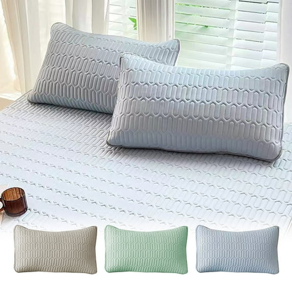 OEFNTAC Gel Infused Pillow Case Cooling Cover 74x48cm Breathable Adjustable for Memory Foam Pillows Machine Washable