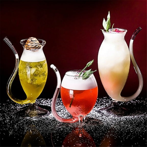 OEFNTAC Glass Drinking Cup Heat Resistant Wine Whiskey Juice Milk Tea 300ml 320ml 200ml Sucking Bottom Design for Party Bar Home Kitchen Lead Free Transparent less Glassware Unique Gift Elegant