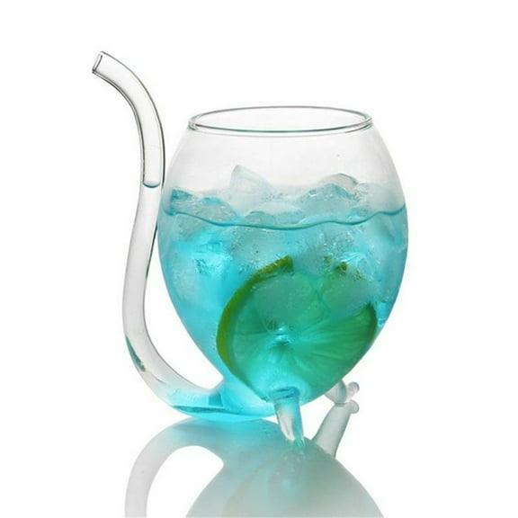 OEFNTAC Glass Drinking Cup Heat Resistant Wine Whiskey Juice Milk Tea 300ml 320ml 200ml Sucking Bottom Design for Party Bar Home Kitchen Lead Free Transparent less Glassware Unique Gift Elegant