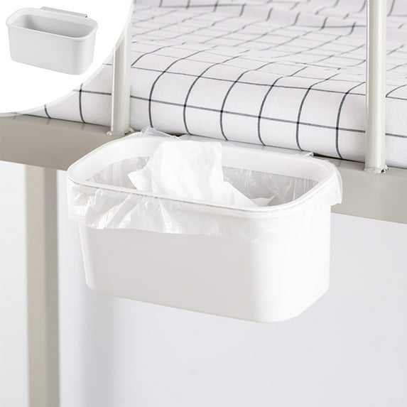 OEFNTAC Hanging Trash Bin for Bedside 10.3x6.3x4.8 Inch Wall Mount Storage Organizer for Dorm Room