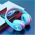 thumbnail image 1 of OEFNTAC Headphones Bluetooth Headphones Headphones Wireless Wireless Headphones Foldable 5.0 Headset FM/T F-CardAux-in Function 7-Color Gradient Aperture Built in Microphone Stylish, 1 of 3