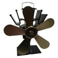 thumbnail image 1 of OEFNTAC Heat-Powered Stove Fan 5 Blades Fireplace Wood Stove Top Thermal Electric No Battery Eco-Friendly Aluminum 180-210CFM Large Volume Room Circulation 165x115x195mm, 1 of 2