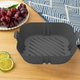 thumbnail image 1 of OEFNTAC Home and Kitchen Heat Tolerant Flexible Baking Pan for Fryer Oven Nonstick Easy Clean Silicone Kitchen Bakeware Accessory Bread Cake Tray Rectangle 10in, 1 of 6