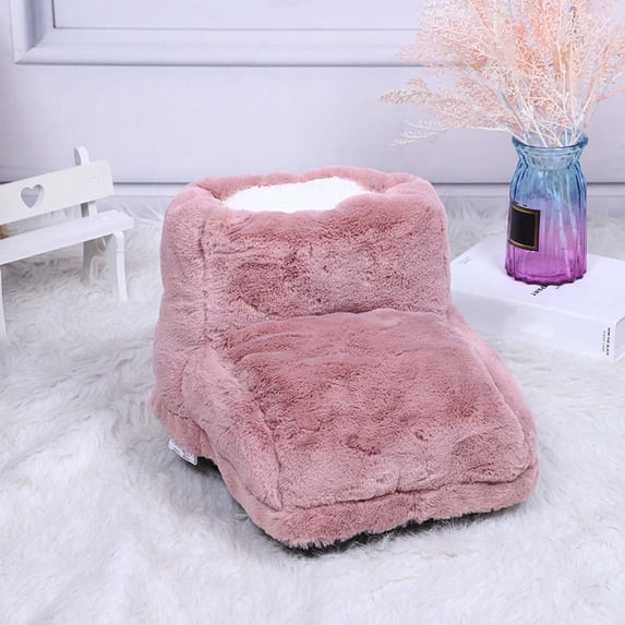 OEFNTAC Home and Kitchen Plush Heated Foot Warmer Boots USB Rechargeable Thick Warm Pad Ankle Relief for Men Women Winter Home Office Sofa 13.78x11.81x8.27in