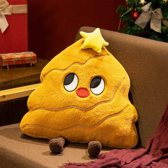 OEFNTAC INS Style Christmas Tree Pillow Modern Holiday Plush Doll Large Decorative Cushion Sofa Bed Bedroom Living Room Festive Cozy Snuggle Gift Soft Trendy 21.6in