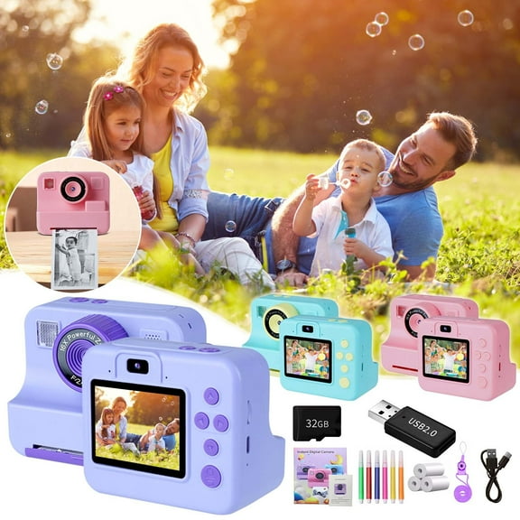 OEFNTAC Kids Instant Print Camera 32G HD Video Photo Printer Toy for Children Kids Camera Instant Camera for Kids Childrens Camera Toy Camera