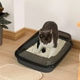 thumbnail image 1 of OEFNTAC Litter Box Semi-Enclosed Cat Litter Box with High Sides and - Design for Kittens and Cats Easy Clean Litter Box Large Litter Box, 1 of 6