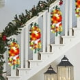 thumbnail image 1 of OEFNTAC Luminous Christmas Staircase Decoration LED Door Hanging Artificial Wreath Indoor Outdoor Railing Ornament 17.7in Teardrop Shape Festive Christmas Decor, 1 of 6