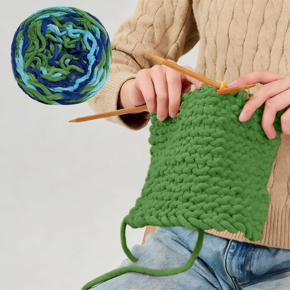OEFNTAC Milk Wool Yarn Ties Dye Color Thick Wool Crochet Knitting Blanket Soft Touch Multi Colored Garment Craft Beginner Expert Bright Palette Long Lasting Durable Funny Creative Accessory