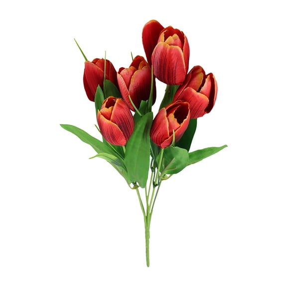 OEFNTAC Mini Artificial Tulips,Silk Flower Spring Bloom,Maintenance-Free Faux Table Decor,Allergy-Friendly,Brightens Any Bedroom or Living Room Instantly