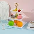 thumbnail image 1 of OEFNTAC Multi-Layer Candy Fruit Tray Three-Tier Wedding KTV Living Room Dry Fruit Refreshment Plates Heavy Duty Cake Dessert Display Elegant Art 13.38x9.84in, 1 of 6