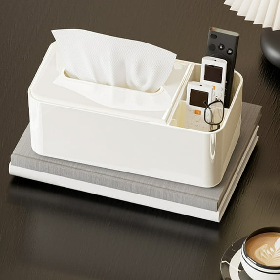 OEFNTAC Multifunctional Tissue Box with Remote Storage 23.6x11.7x9cm 9.29x4.61x3.54in for Living Room