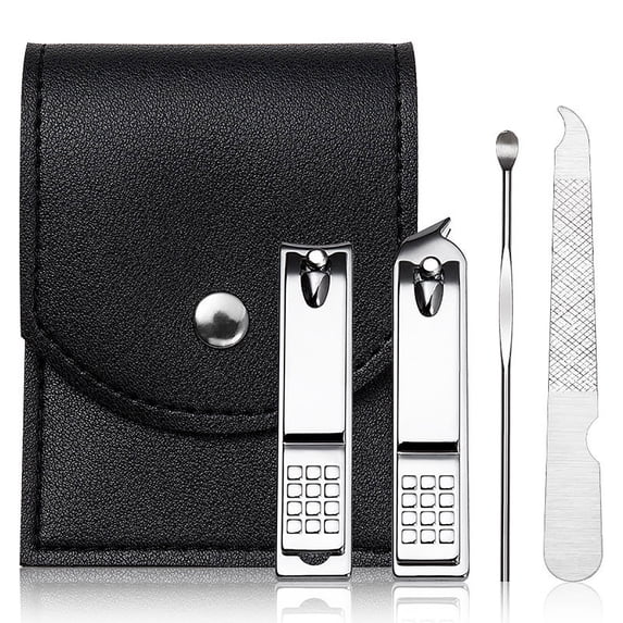 OEFNTAC Nail Clippers 4 Set Comfortable grip Toenail Clippers Portable Multifunctional Efficient Finger Nail Clipper Stainless Steel Fingernail & Toenail Clippers Manicure Tools