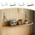 thumbnail image 1 of OEFNTAC No-Drill Wooden Wall Mounted Shelf Bedside Bedroom Living Room Organizer Router Projector Bookshelf for Home Entry Storage Durable Triangular Support Innovation, 1 of 9