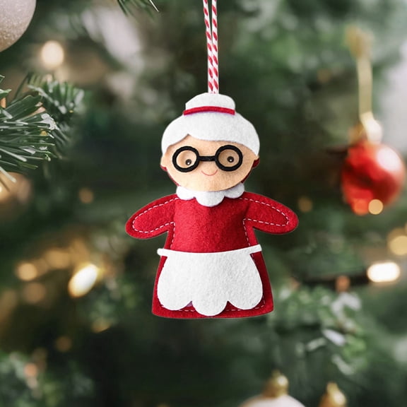 OEFNTAC Nonwoven Fabric Christmas Ornament 4.7x3.5in Handmade Snowflake Tree Soft Kid Safe DIY Gift Table Wreath Mantel Party Event Classroom Holiday Decor 4.7x3.5in