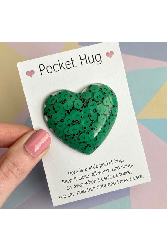 Pocket Heart Small Love Comfort Gift for Friend Anxiety Relief Support Motivational Sentiment Portable Encouragement Valentine’s Day Tender Mini Keepsake Palm Sized Thoughtful Greeting n/a