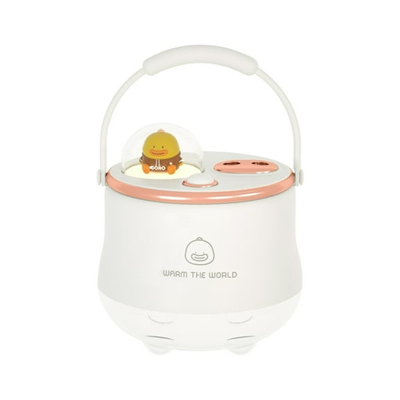 OEFNTAC Portable 400ml Atomizing Humidifier Mini Cute Handle 1200mAh Battery USB Rechargeable Double Nozzle 3 Spray Modes Night Light for Bedroom Office Travel