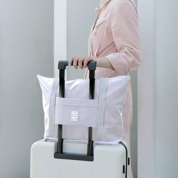 OEFNTAC Portable Storage Travel Bag Handheld Luggage Organizer Foldable Solid Waterproof Oxford Trolley Case Multiple Carry 17.3x13.7in Home and Kitchen