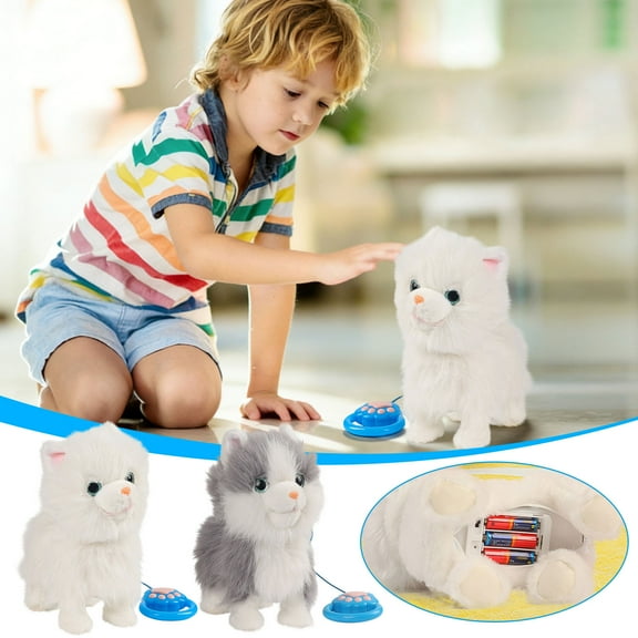 OEFNTAC Robot Dog Toy Interactive Remote Control Puppy Leash Realistic Toys Soft for Kids Boys Girls Indoor Birthday Holiday Gift Fun Tricks Educational Electronic Pet Experience