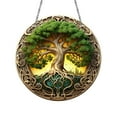 thumbnail image 1 of OEFNTAC Round Tree of Life Acrylic Window Hanging Pendant Colorful Stained Decor for Home Living Room Wall Ornament Modern Art Gift 5.9in, 1 of 6