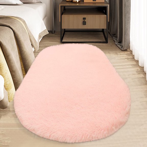OEFNTAC Rug Oval Silk Area Rug Rugs for Living Room Bedroom Lovely Girl Carpet Window Mat Coffee Table Full Stylish for Home Decor Washable Available in Multiple Colors 60x160CM
