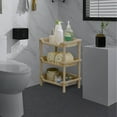 thumbnail image 1 of OEFNTAC Shelves Storage Shelves Storage Rack Rectangular Three-layer Kitchen Bathroom Plastic Storage Rack Floor Standing Rack Flash Deals, 1 of 6