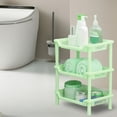 thumbnail image 1 of OEFNTAC Shelves Storage Shelves Storage Rack Rectangular Three-layer Kitchen Bathroom Plastic Storage Rack Floor Standing Rack, 1 of 4
