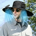 thumbnail image 1 of OEFNTAC Solar Fan Hat USB Rechargeable Outdoor Sun Protection Fisherman Hat for Men Strong Wind Mesh Adjustable Breathable Summer Hat, 1 of 6